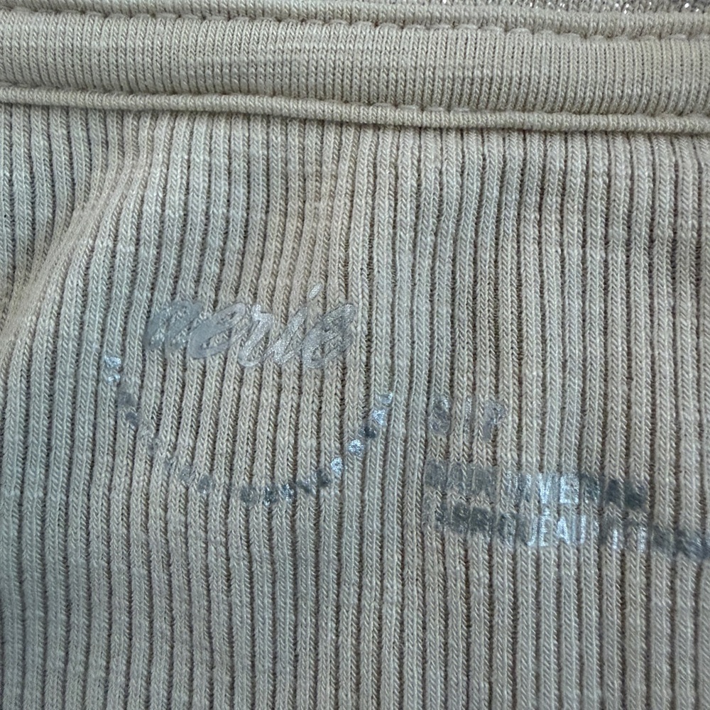 Cream Ribbed Tank Top - Picture 2 of 4